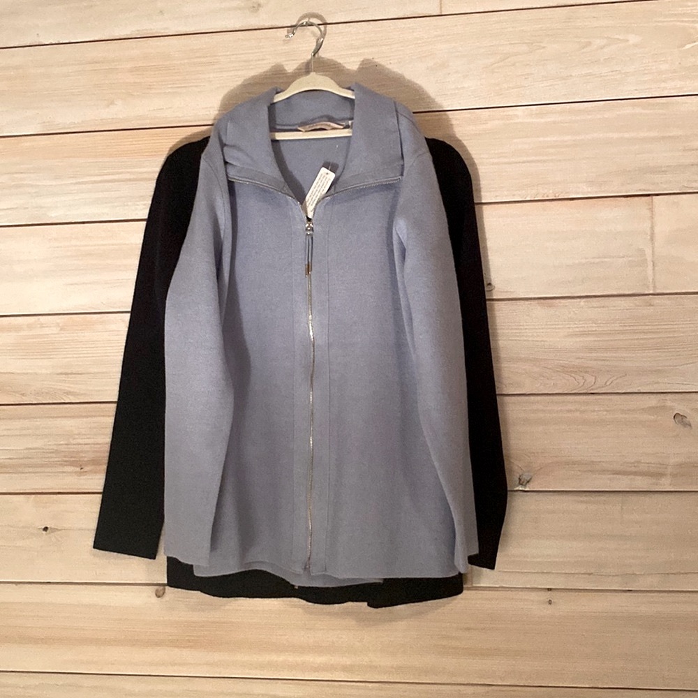 Bundle of 2 NWT Soft Surroundings Zip Up Sweaters Size PS